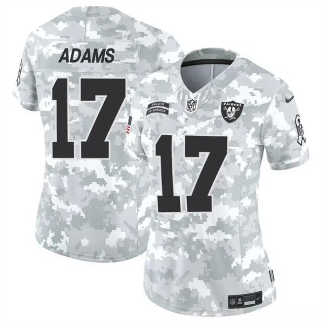 Womens Las Vegas Raiders #17 Davante Adams 2024 F.U.S.E Arctic Camo Salute To Service Limited Stitched Jersey Dzhi->las vegas raiders->NFL Jersey